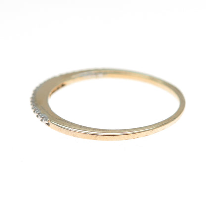 DBJ DEE BERKLE 925 Sterling Gold Plated Real Diamond Stackable Ring Size 10.25