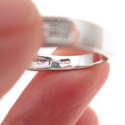 925 Sterling Silver Round-Cut C Z Band Ring Size 9.25
