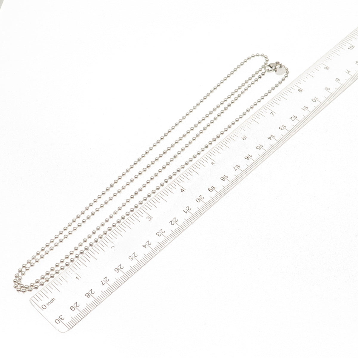 Tiffany & Co. 925 Sterling Silver Vintage Ball Beaded Chain Necklace 32"