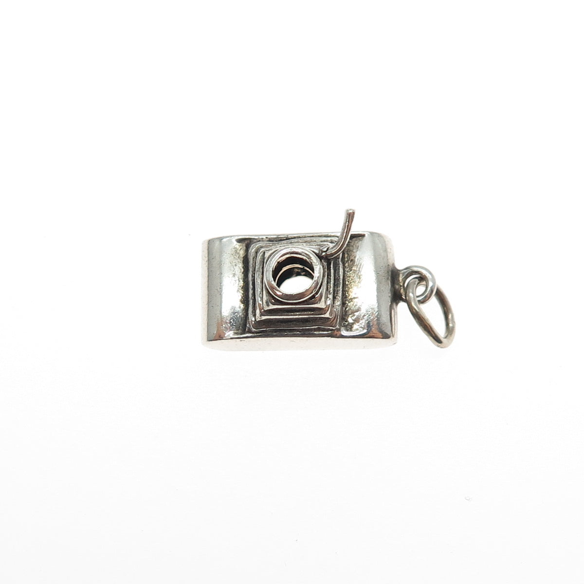 925 Sterling Silver Antique Retro Photo Camera Mini 3D Charm Pendant