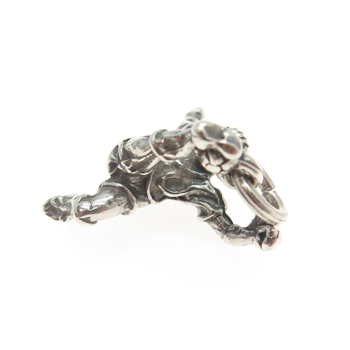 925 Sterling Silver Vintage Football Player 3D Pendant