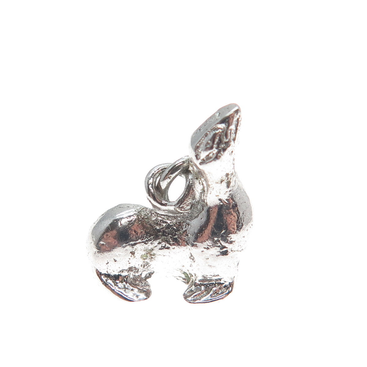 925 Sterling Silver Vintage Fur Seal 3D Charm Pendant