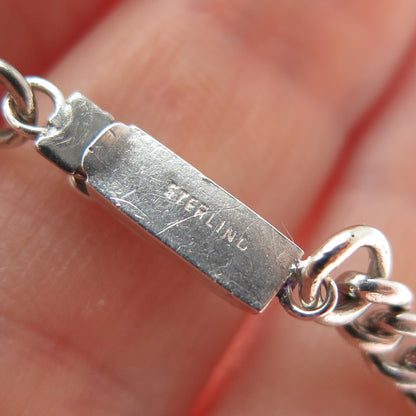 BOJAR 925 Sterling Silver Vintage Cuban Link ID Bracelet 7"