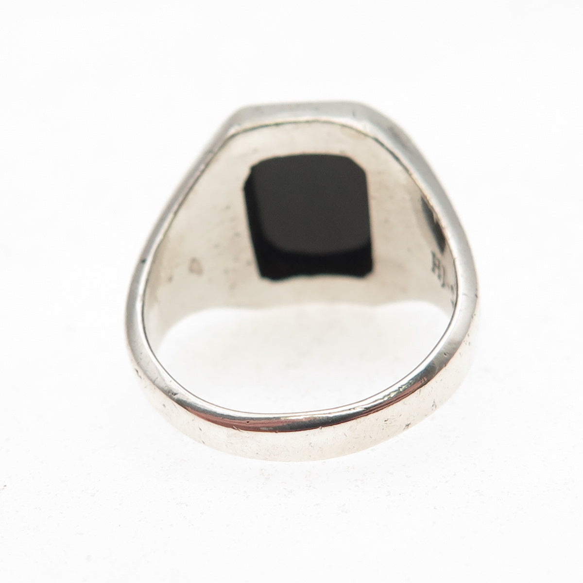 925 Sterling Silver Vintage 1988 Real Black Onyx CSH School Ring Size 6.5