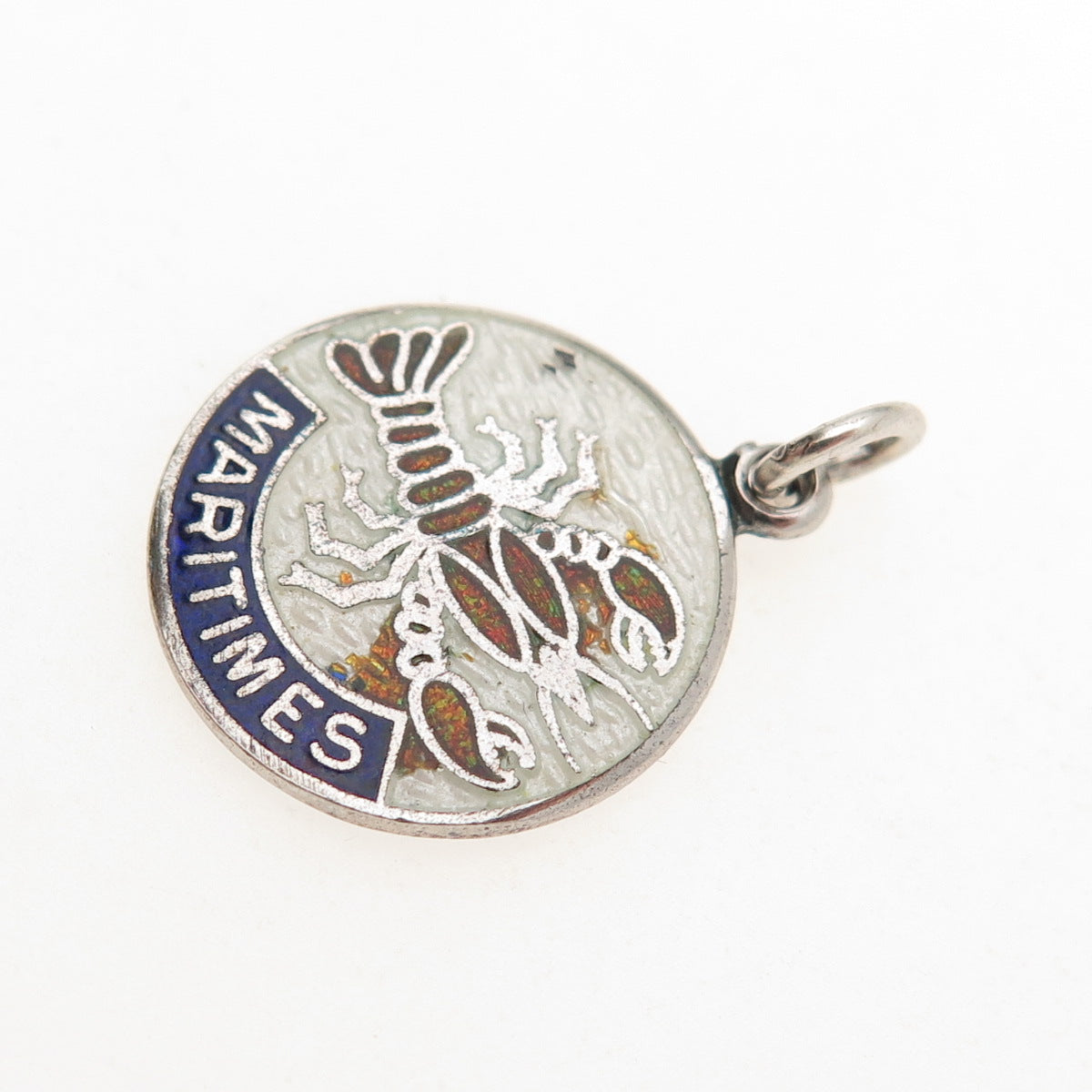 Breadner & Co. 925 Sterling Silver Vintage Enamel Maritimes Mini Charm Pendant