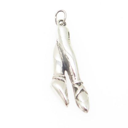 925 Sterling Silver Vintage Ballet Dancer / Lady's Legs Pendant