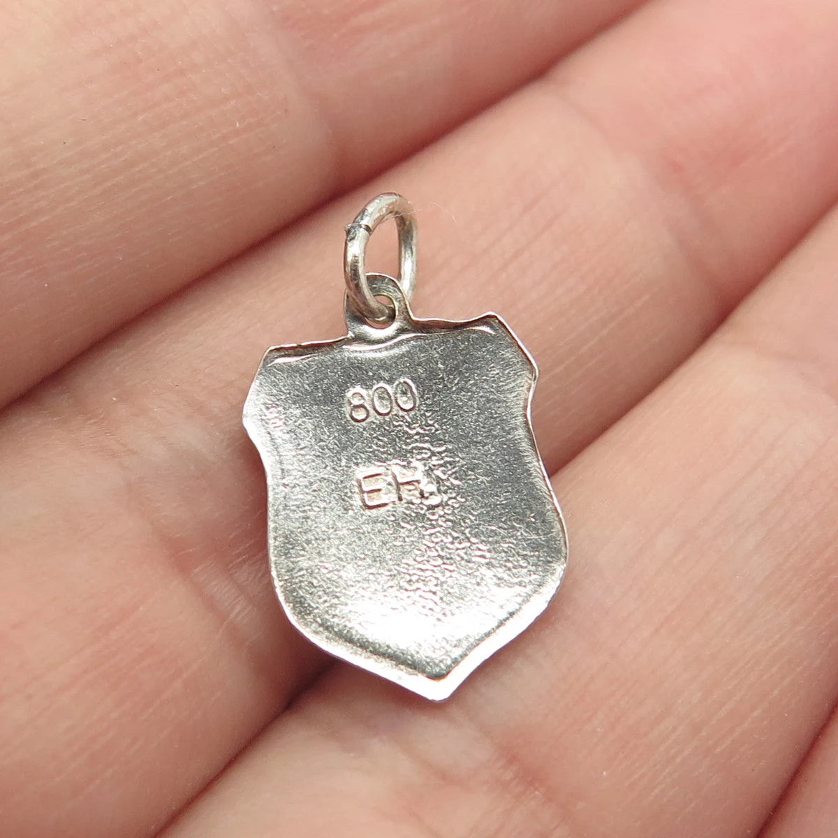 800 Silver Vintage EHJ Germany Enamel Guttenberg Coat of Arms Charm Pendant