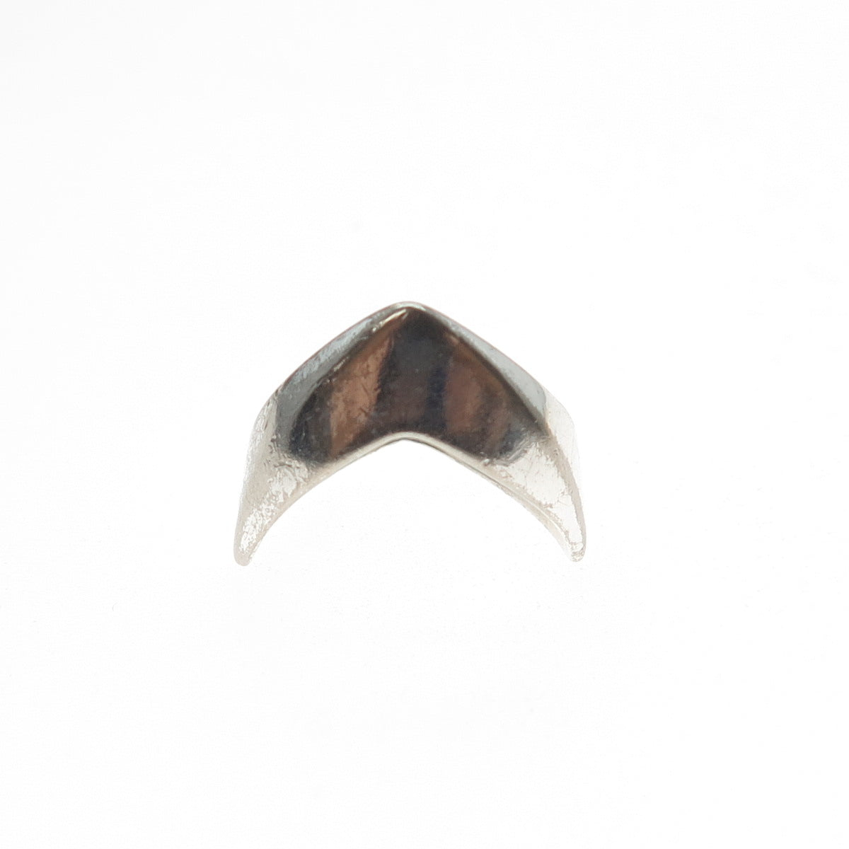 925 Sterling Silver Vintage Modernist Zig Zag Ring Size 7.75