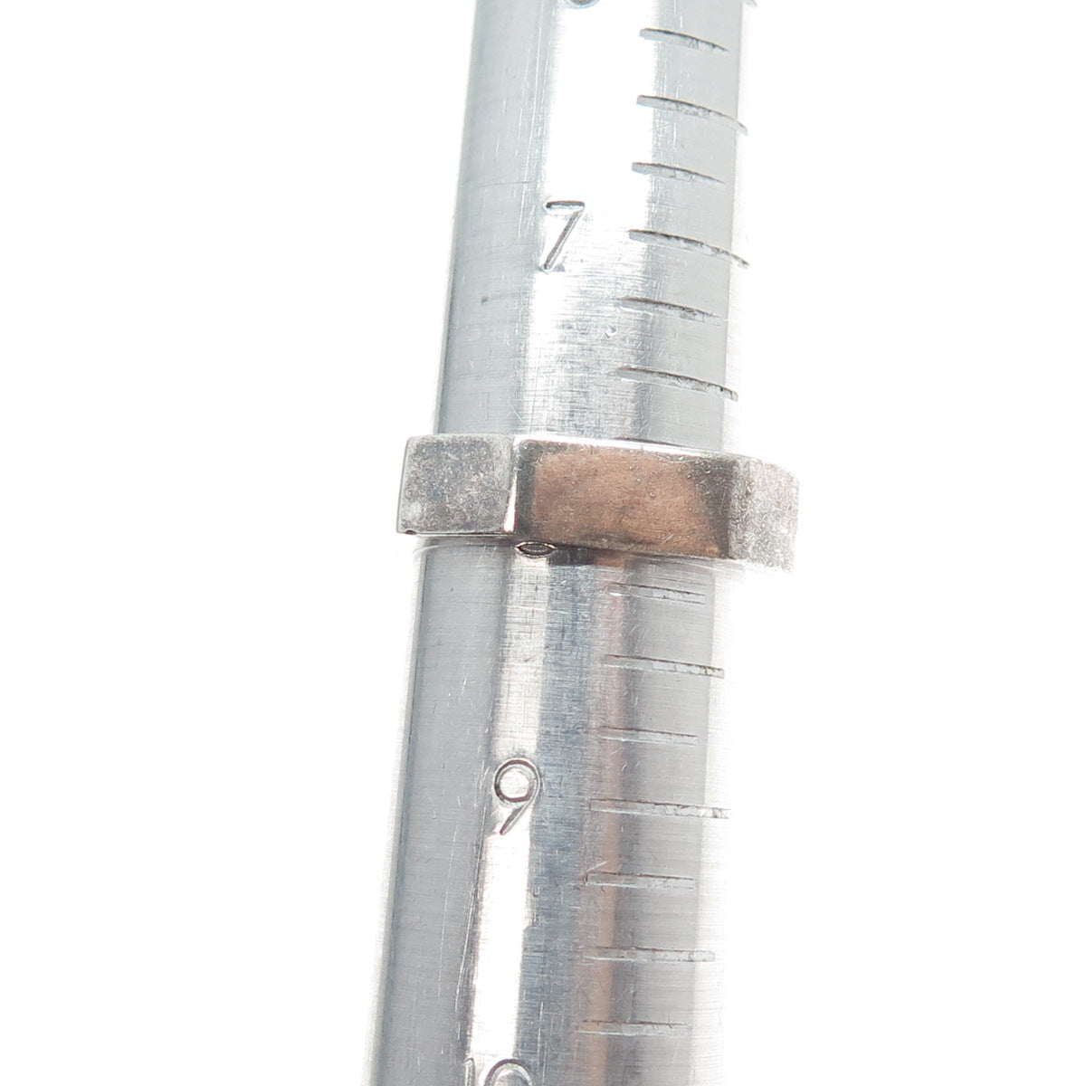 925 Sterling Silver Vintage Geometric Oxidized Band Ring Size 8.25