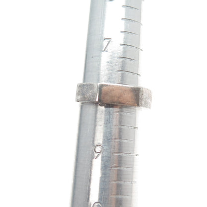 925 Sterling Silver Vintage Geometric Oxidized Band Ring Size 8.25