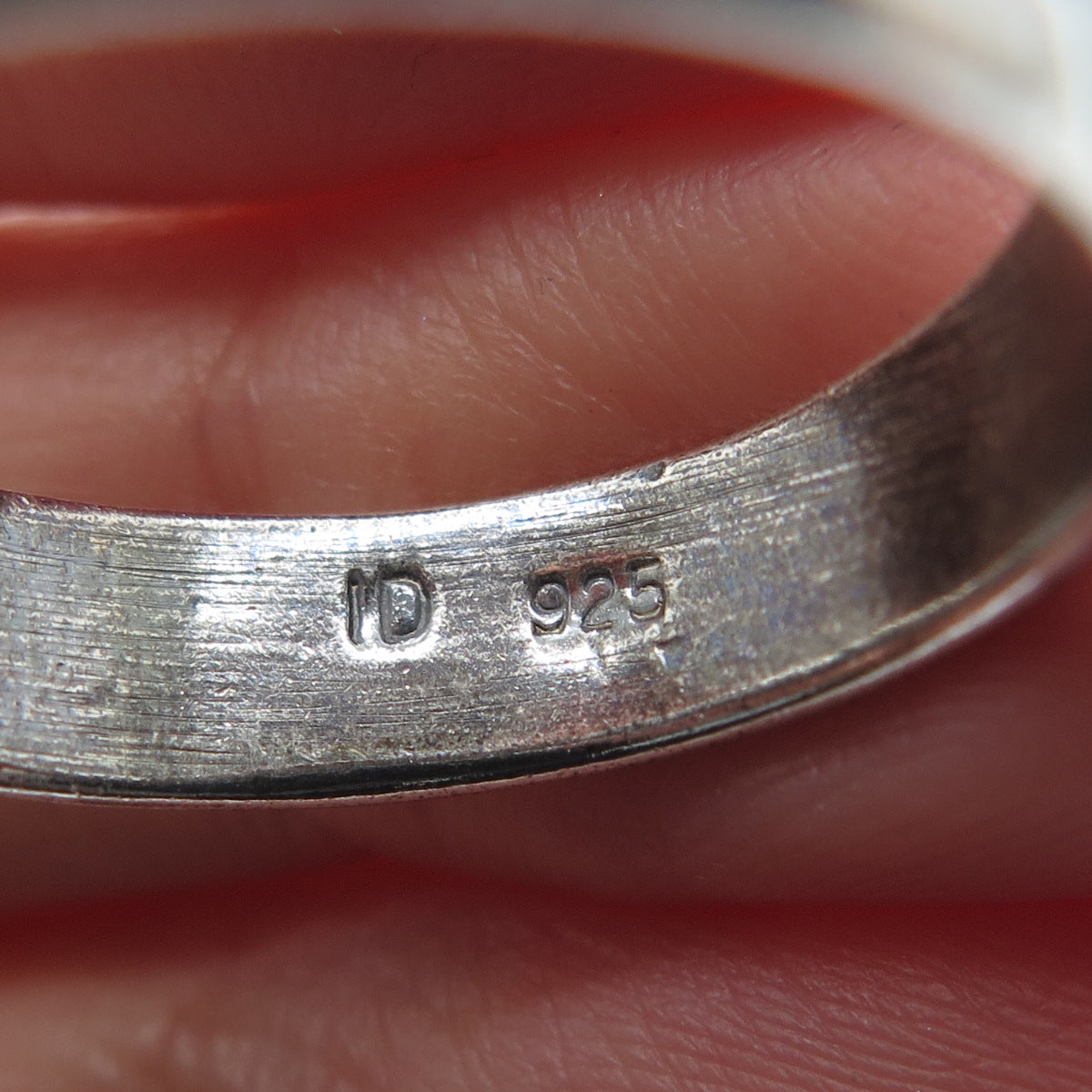 925 Sterling Silver Vintage 2-Row Bar Oxidized Band Ring Size 10.5