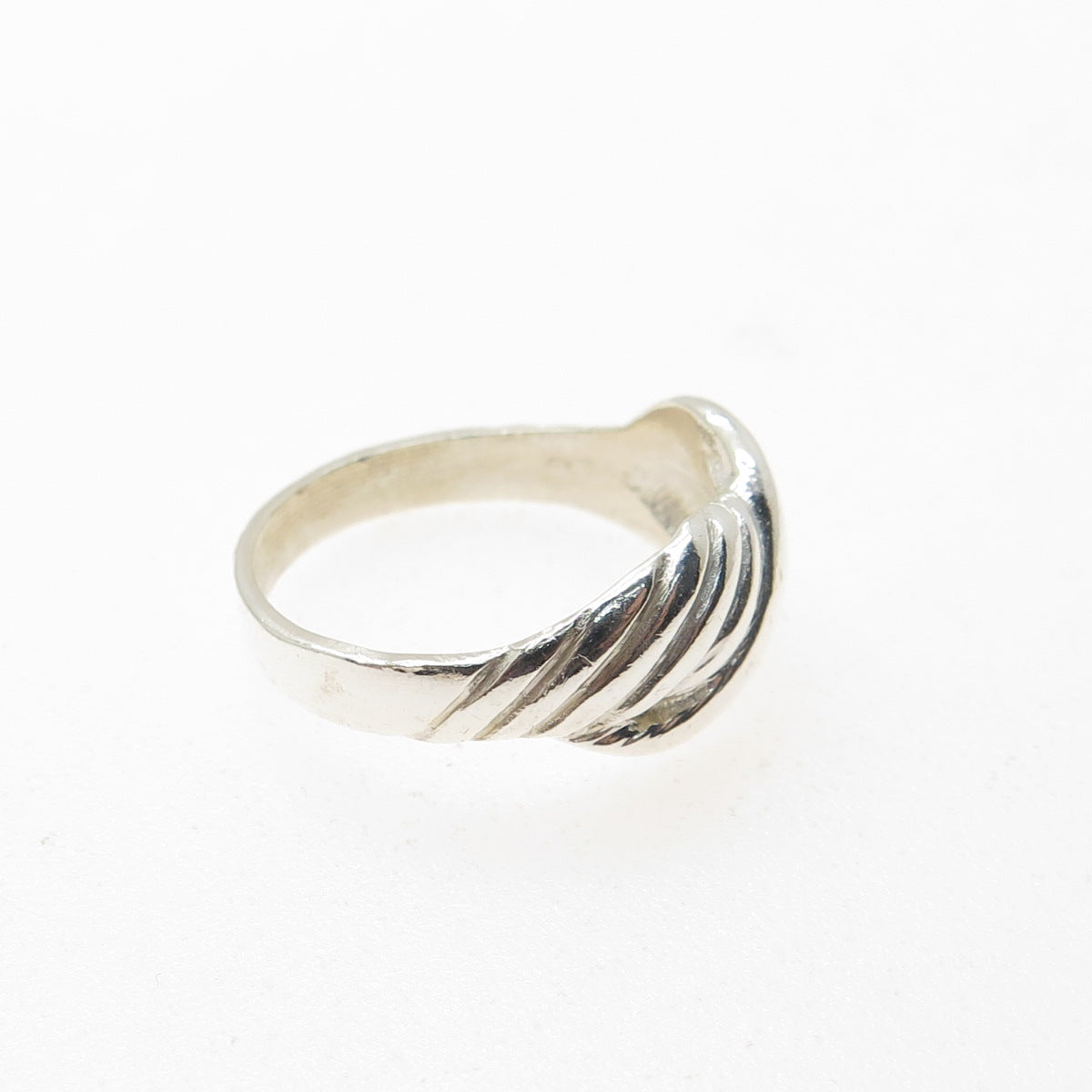 CHAPAL ZENRAY 925 Sterling Silver Vintage Modernist Infinity Ring Size 6