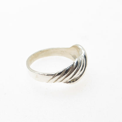 CHAPAL ZENRAY 925 Sterling Silver Vintage Modernist Infinity Ring Size 6