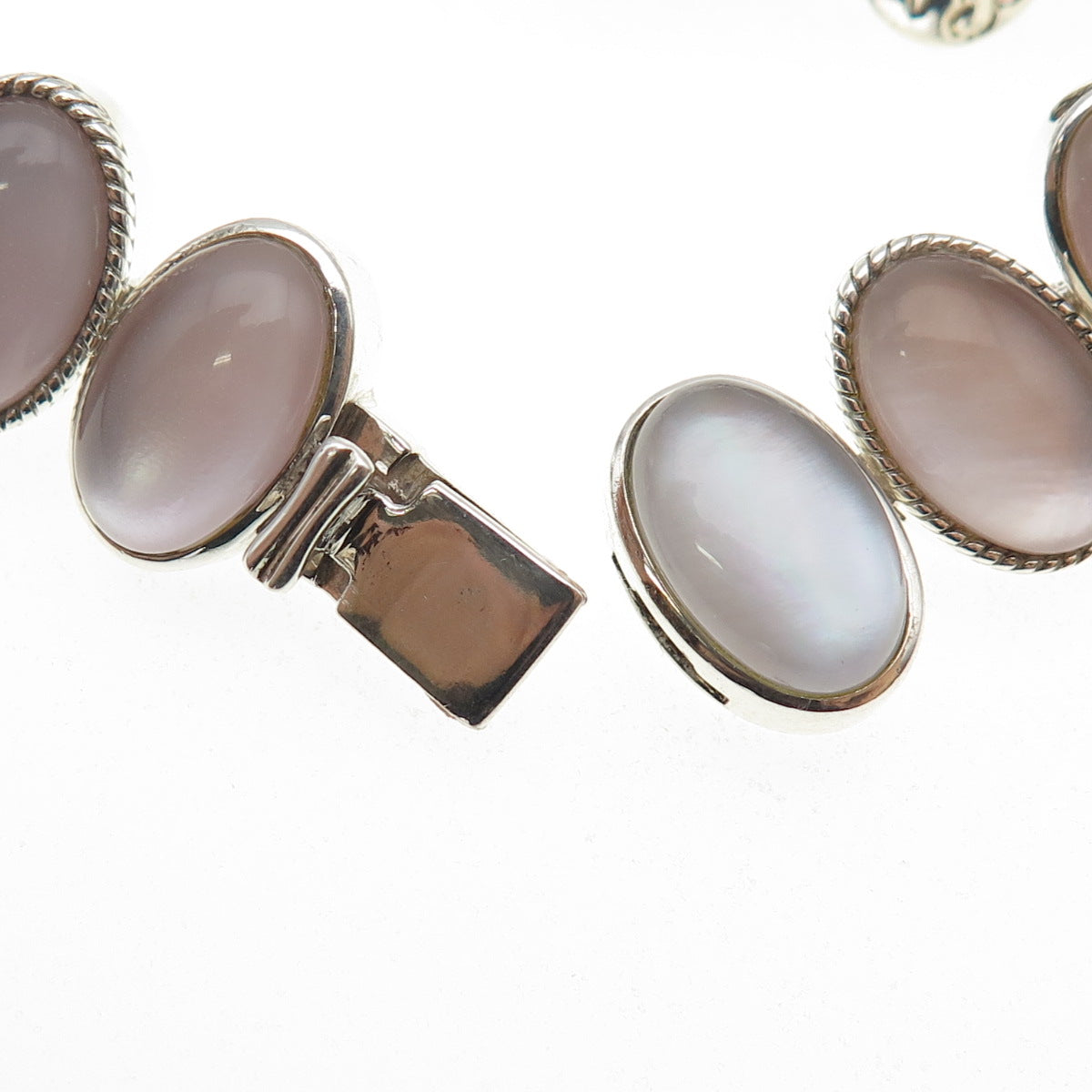 Whitney Kelly 925 Sterling Silver Vintage Real MOP Bracelet 7.25"