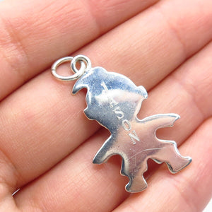 925 Sterling Silver Vintage Mexico "Jason" Personalized Boy Pendant
