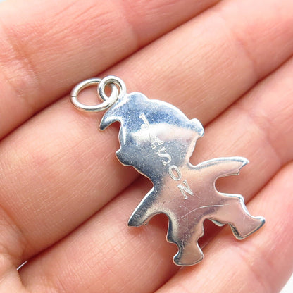 925 Sterling Silver Vintage Mexico "Jason" Personalized Boy Pendant