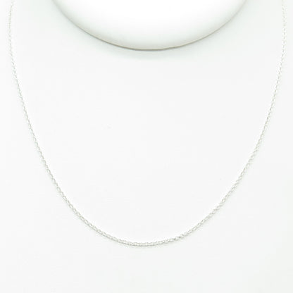 925 Sterling Silver Italy Cable Chain Necklace 18"