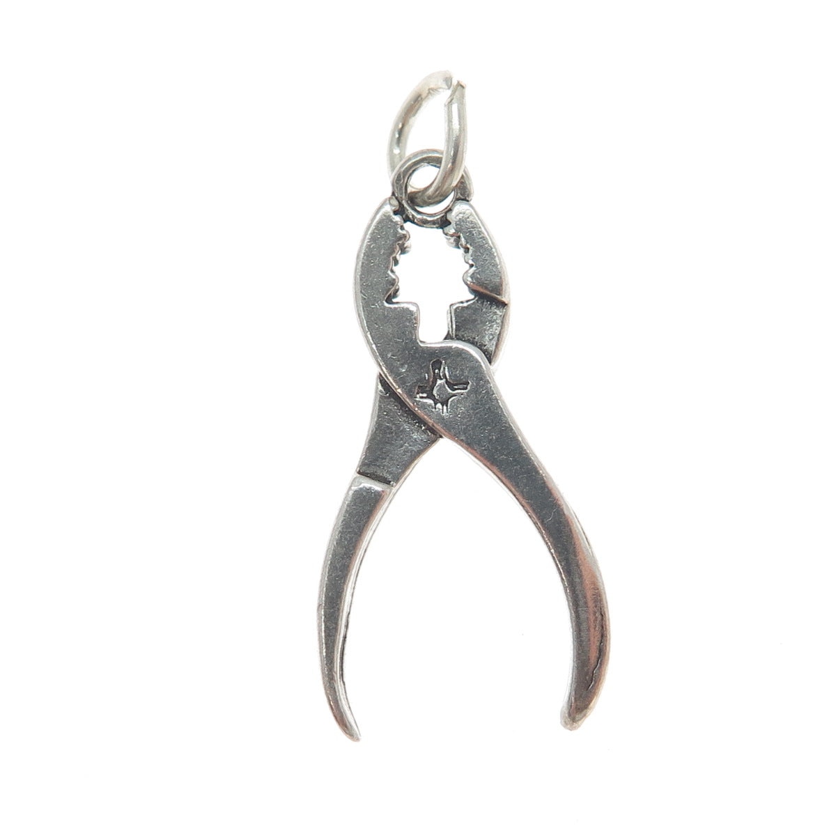 925 Sterling Silver Vintage Pliers Charm Pendant