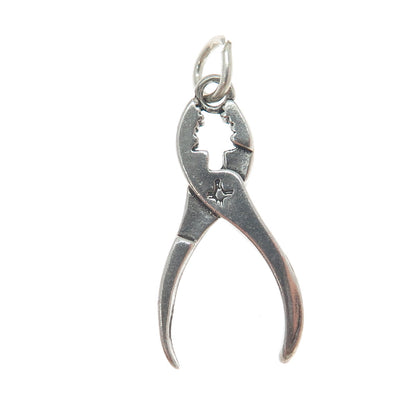 925 Sterling Silver Vintage Pliers Charm Pendant