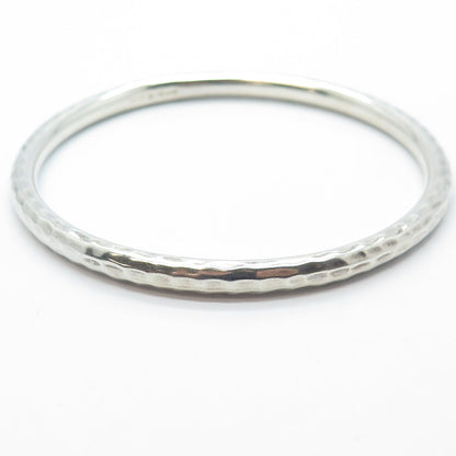 SILPADA 925 Sterling Silver Hammered Finish Bangle Bracelet 8.25"