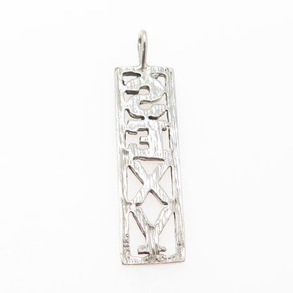 925 Sterling Silver Vintage "SEXY" Modernist Pendant