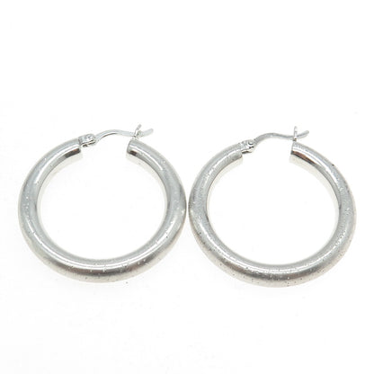 925 Sterling Silver Dotted Hoop Earrings