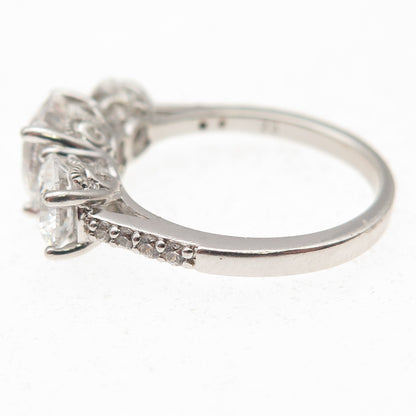Alwand Vahan 925 Sterling Silver Round-Cut C Z Engagement Ring Size 7