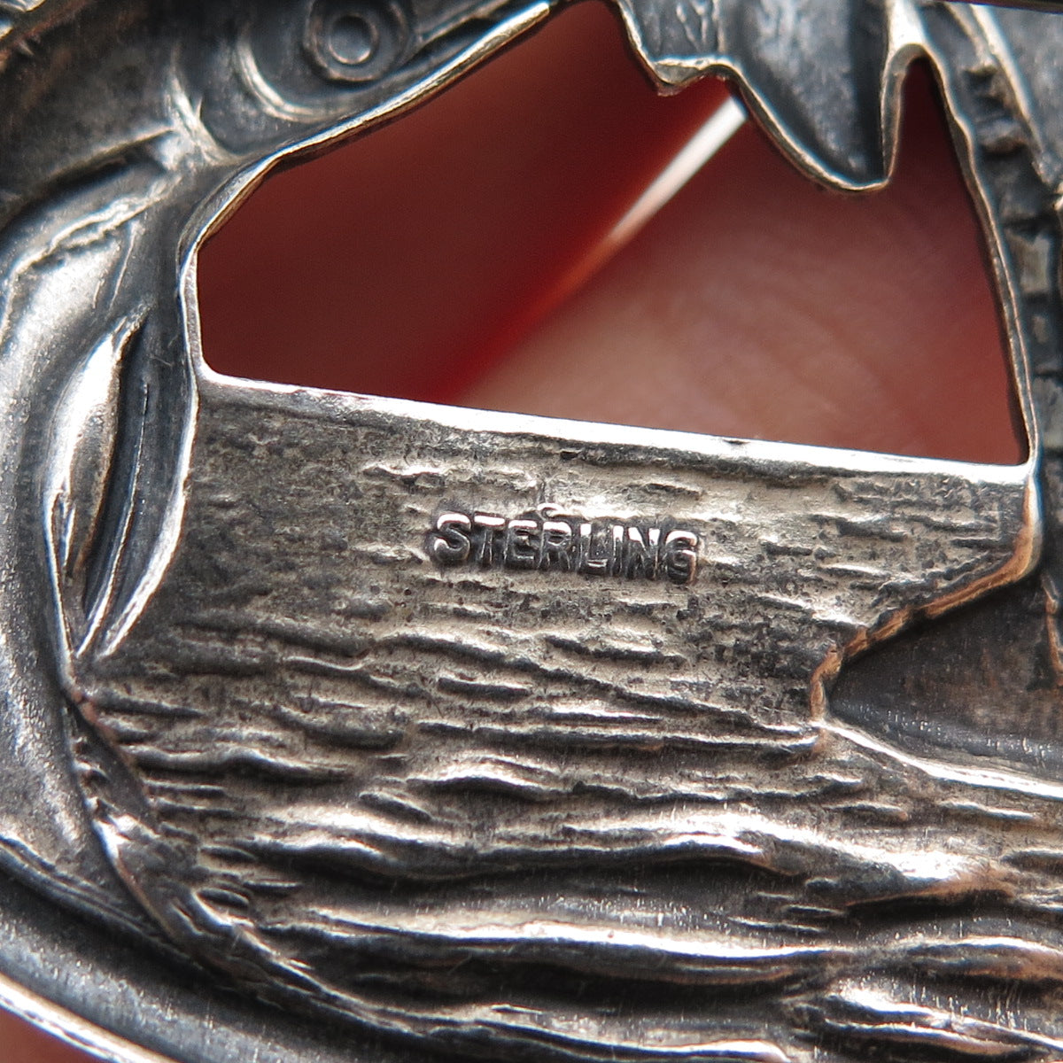 925 Sterling Silver Vintage Palm Beach Swordfish Oxidized Pin Brooch