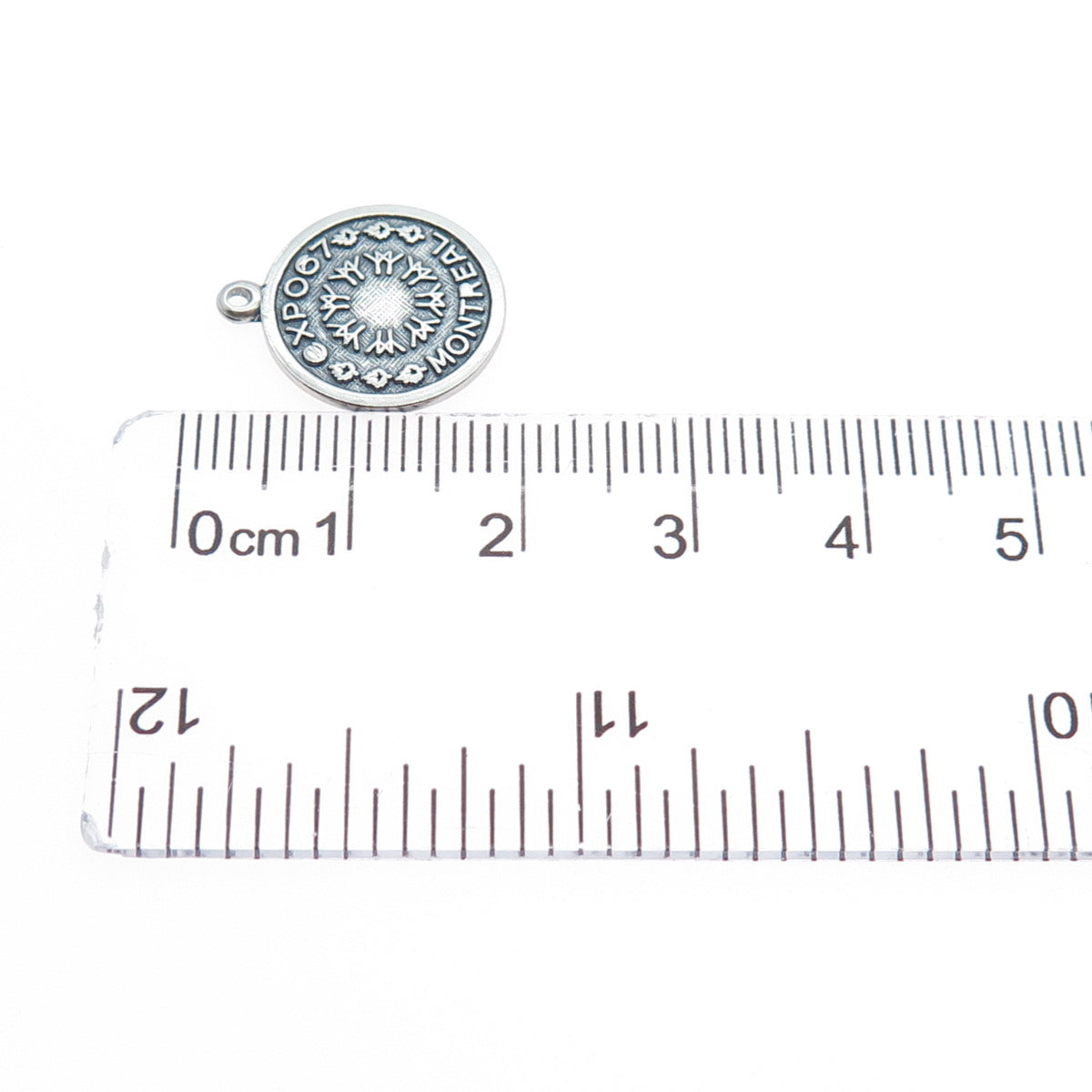 925 Sterling Silver Vintage 1967 ISJC Expo Friendship Minimalist Charm Pendant