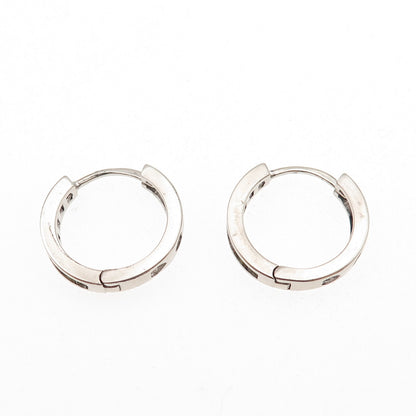 925 Sterling Silver Multi-Color C Z Heart Hoop Earrings