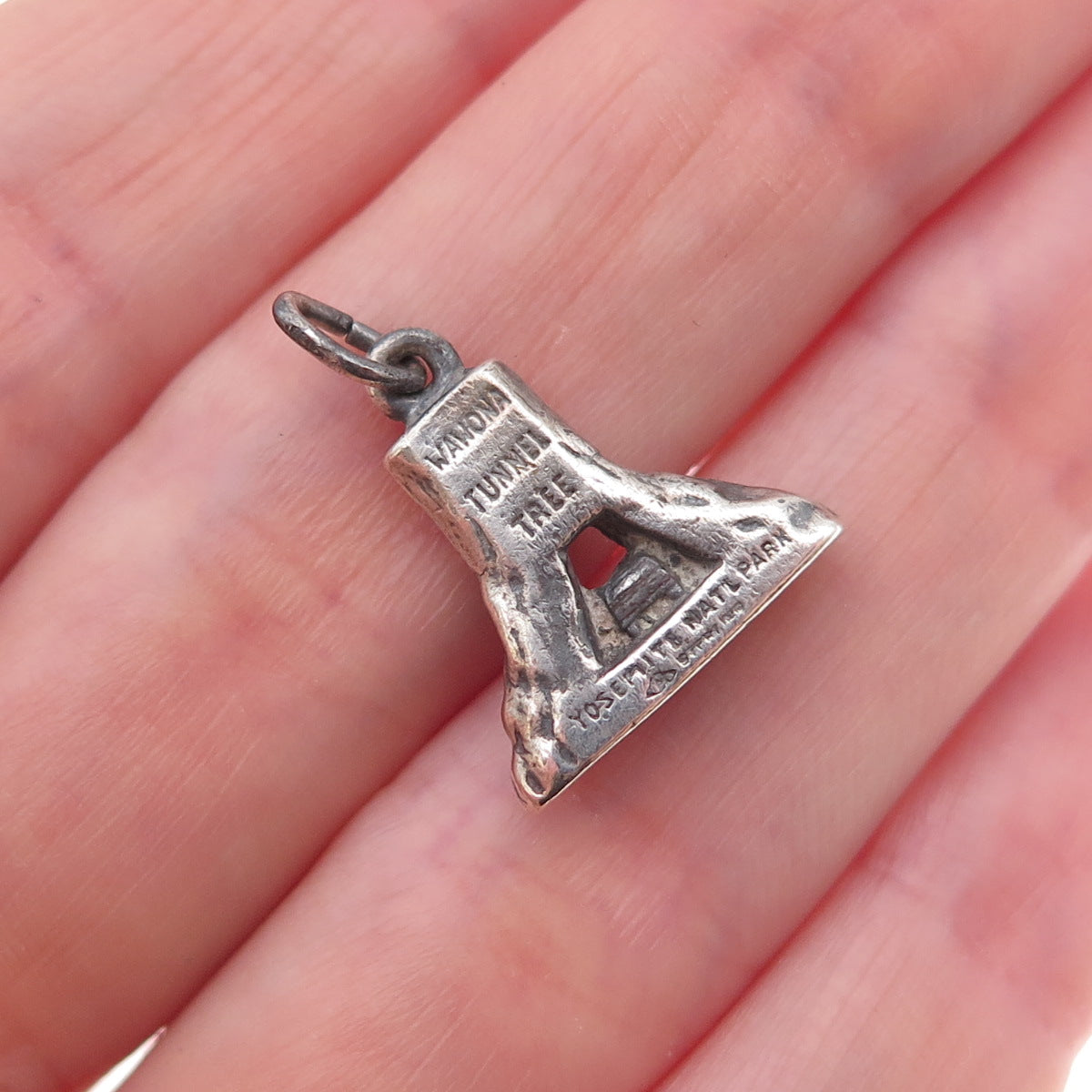 Bates & Klinke 925 Sterling Silver Vintage Wawona Tunnel Tree 3D Charm Pendant