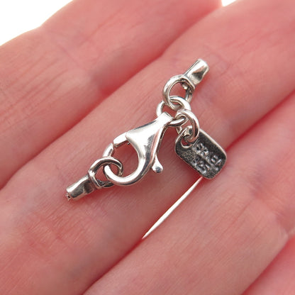 Didae 925 Sterling Silver Vintage Israel Lobster Lock Bracelet / Necklace Ends