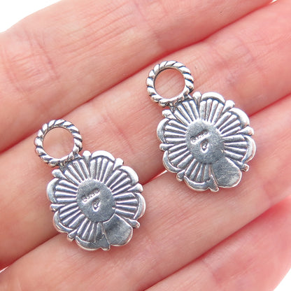 CAROLYN POLLACK Old Pawn 925 Sterling Silver Vintage Turquoise Jacket Earrings