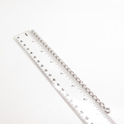 925 Sterling Silver Vintage Cable Link Bracelet 6.75"