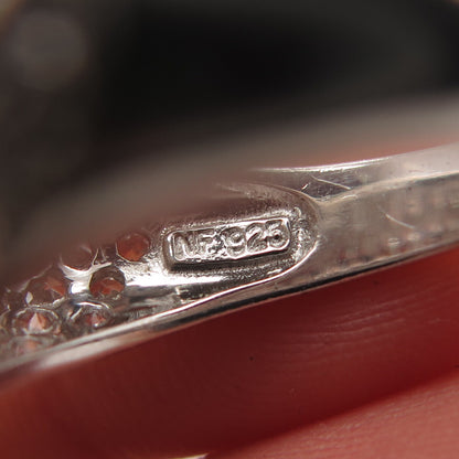 925 Sterling Silver Pave C Z Ring Size 8.25