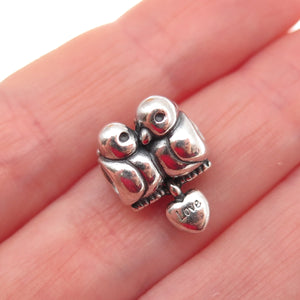 PANDORA 925 Sterling Silver Love Birds Slide Bead Charm