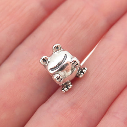 Pandora 925 Sterling Silver Frog Slide Bead Charm