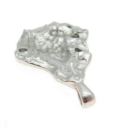 925 Sterling Silver Vintage Modernist Brutalist Pendant