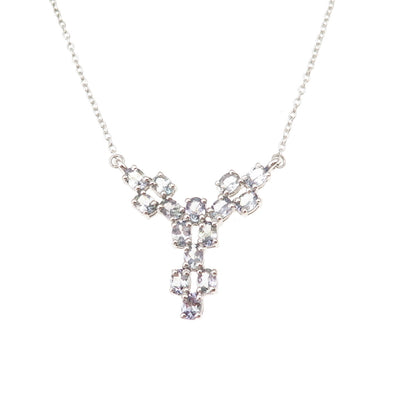 Chuck Clemency 925 Sterling Silver Real Tanzanite Cable Chain Necklace 18"