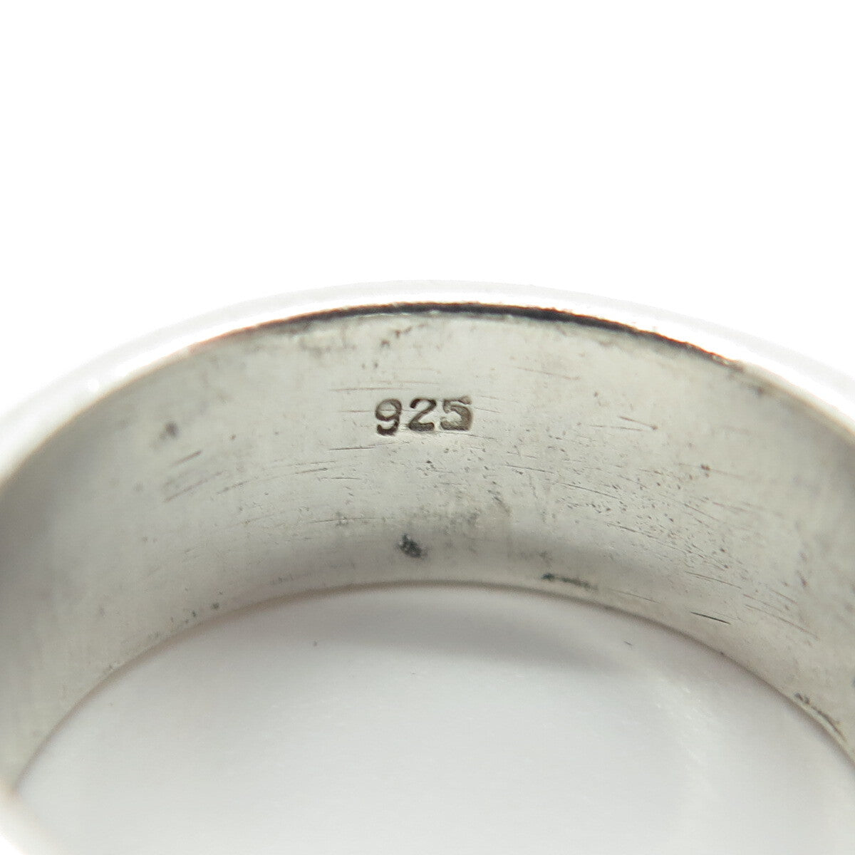 925 Sterling Silver Vintage Viking Rune Band Ring Size 7.25