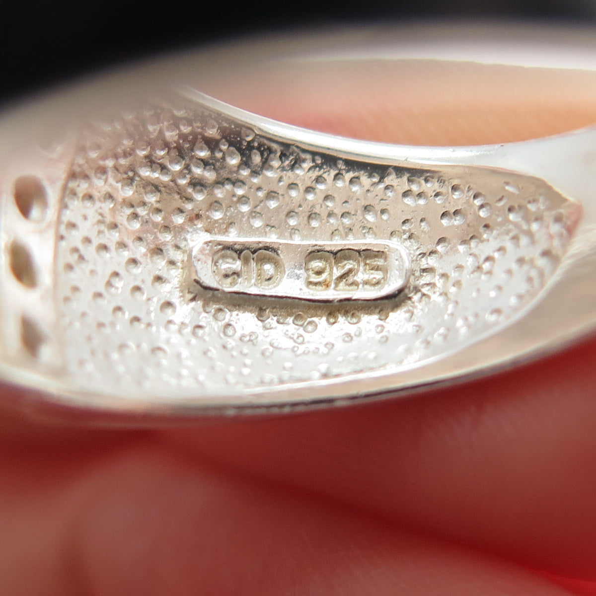CLYDE DUNEIER CID 925 Sterling Silver Vintage Round-Cut C Z Ring Size 6