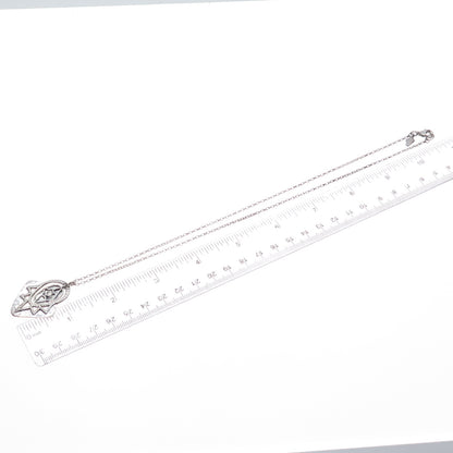 SILPADA 925 Sterling Silver Vintage C Z Art Deco Pendant Chain Necklace 18"