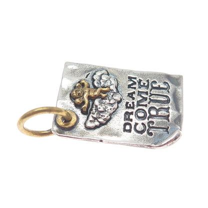WAXING POETIC Sterling Silver 2-Tone Vintage Dream Come True Hammered Pendant