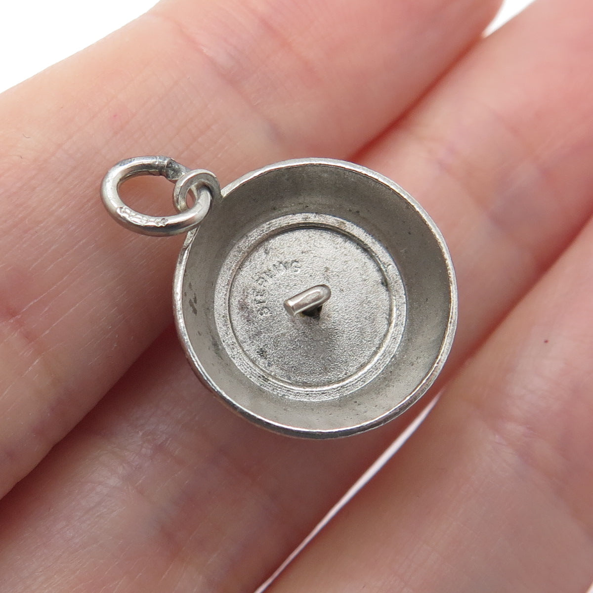 925 Sterling Silver Vintage Happy Birthday To You Cake Minimalist Charm Pendant