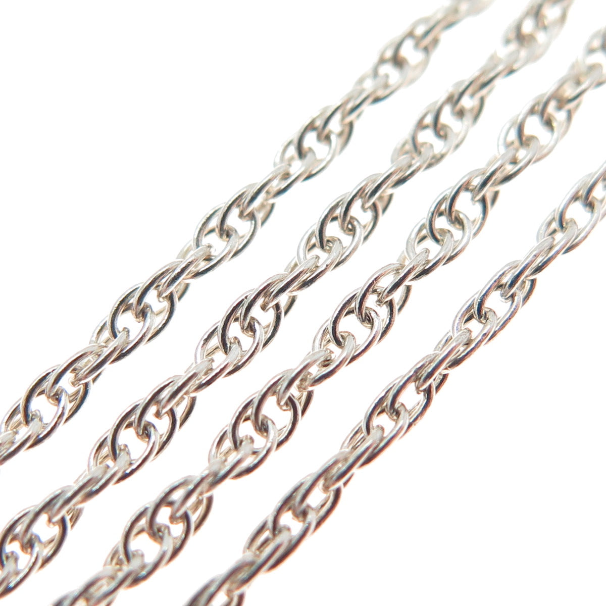 925 Sterling Silver Vintage Real Pearl Modernist Singapore Chain Necklace 26"