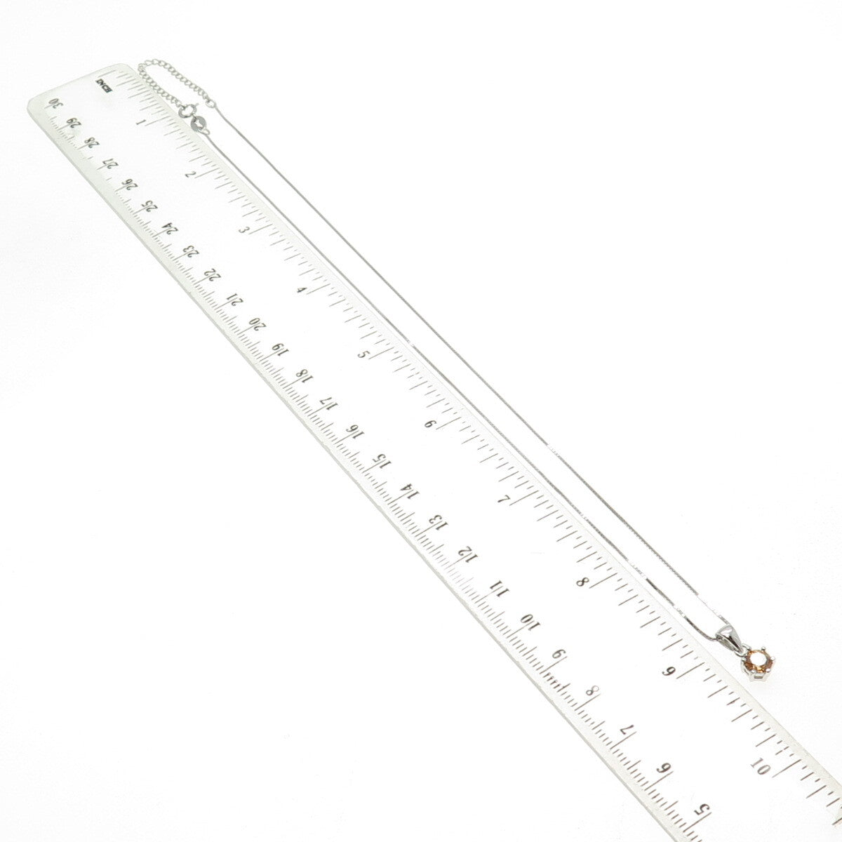 925 Sterling Silver Italy Swarovski Imperial-Crystal Box Chain Necklace 16-18"