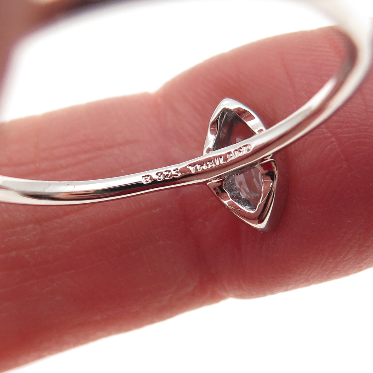 925 Sterling Silver Real Marquise-Cut Blue Topaz Ring Size 10.25