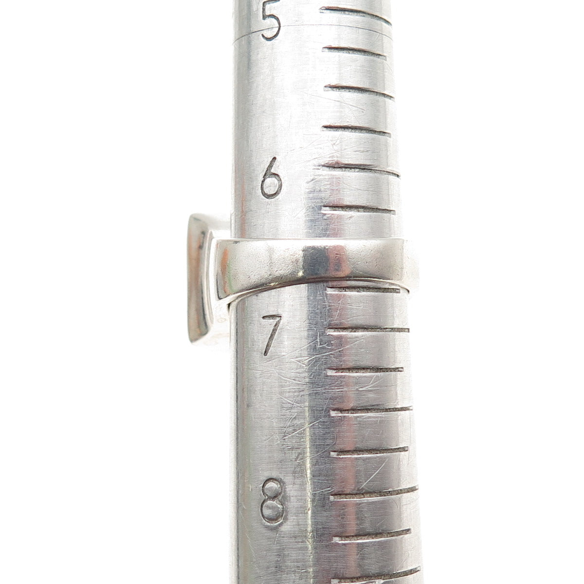 Chapal Zenray Sterling Silver Vintage Modernist Ribbed Oxidized Ring Size 6.75