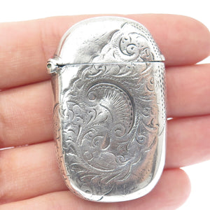 HILLIARD & THOMASON 925 Sterling Silver Antique 1894 Birmingham Vesta Match Case