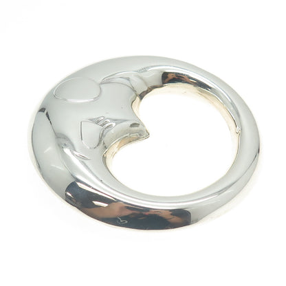 CUNILL 925 Sterling Silver Vintage Crescent Moon Face Baby Rattle